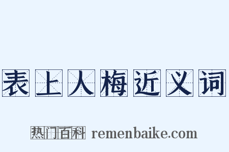 表上人梅近义词是什么意思的图片
